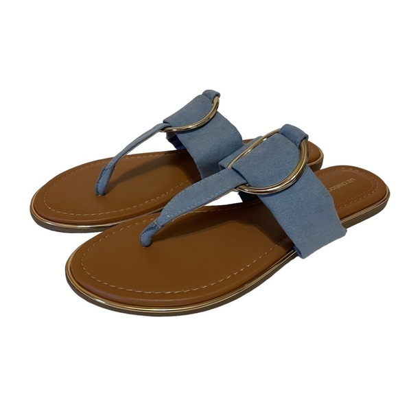 NEW LIZ CLAIBORNE Calayan Dusty Blue Sandals - Picture 2 of 7